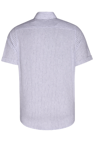 پیراهن آستین کوتاه مردانه کلاسیک طرح راه راه - 