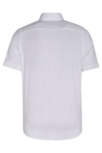 پیراهن آستین کوتاه مردانه کلاسیک طرح راه راه - 