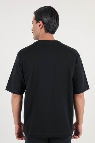 تیشرت آستین کوتاه یقه گرد چاپدار - 