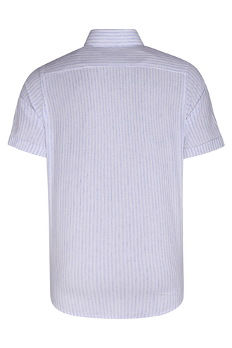 پیراهن آستین کوتاه مردانه کلاسیک طرح راه راه - 