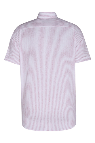 پیراهن آستین کوتاه مردانه کلاسیک طرح راه راه - 