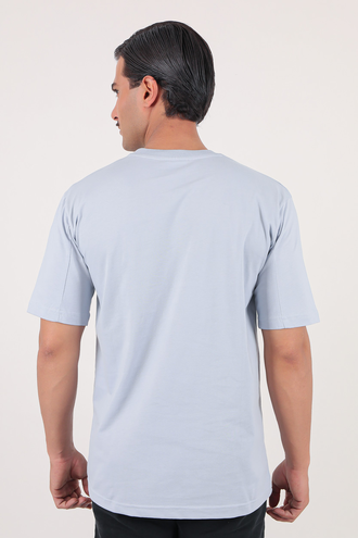 تیشرت آستین کوتاه یقه گرد چاپدار - 