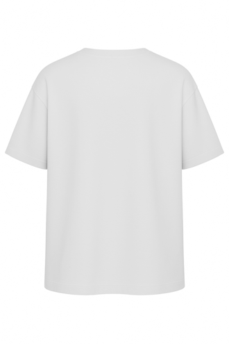 تیشرت آستین کوتاه یقه گرد چاپدار - 