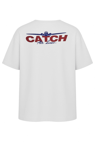 تیشرت آستین کوتاه یقه گرد چاپدار - 