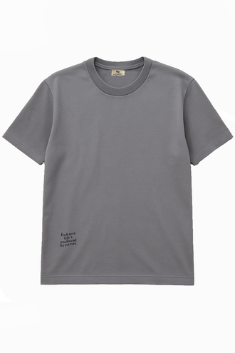 تیشرت آستین کوتاه یقه گرد چاپدار - 