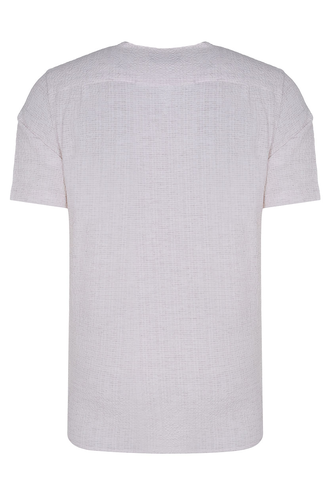 پیراهن آستین کوتاه یقه گرد مردانه - 