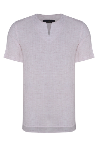 پیراهن آستین کوتاه یقه گرد مردانه - 