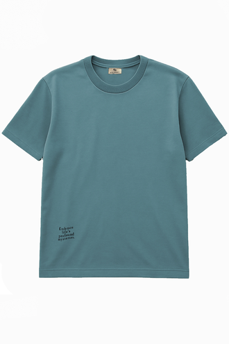 تیشرت آستین کوتاه یقه گرد چاپدار - 