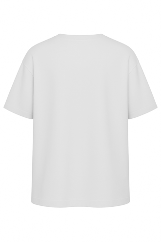 تیشرت آستین کوتاه یقه گرد چاپدار - 