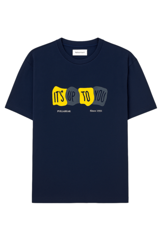 تیشرت آستین کوتاه یقه گرد چاپدار - 