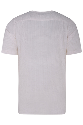 پیراهن آستین کوتاه یقه گرد مردانه - 