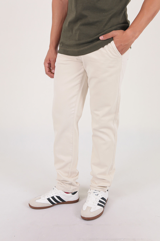 شلوار کتان مردانه مدل راسته پشت کمر کشدار - 