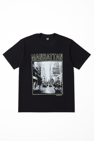 تیشرت آستین کوتاه یقه گرد چاپدار - 