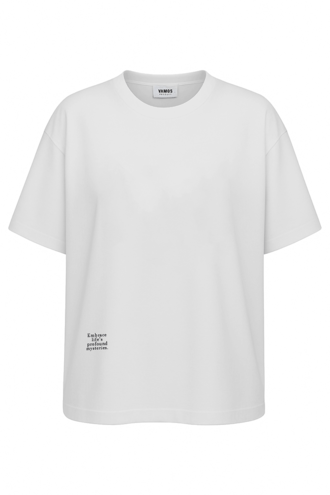 تیشرت آستین کوتاه یقه گرد چاپدار - 