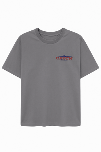 تیشرت آستین کوتاه یقه گرد چاپدار - 