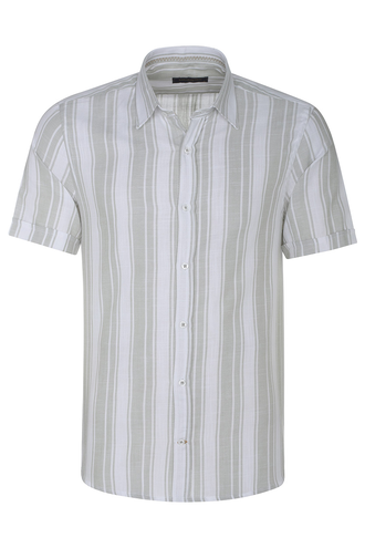 پیراهن آستین کوتاه نخی مردانه - 