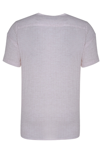 پیراهن آستین کوتاه یقه گرد مردانه - 