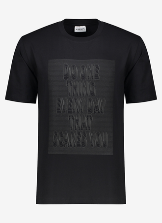 تیشرت آستین کوتاه یقه گرد چاپدار - 