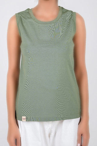 تاپ بیسیک بدون آستین زنانه - 