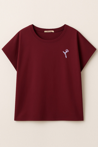 تیشرت کیمونو زنانه گلدوزی شده - 