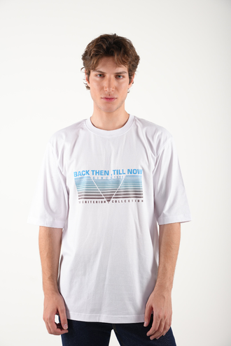 تیشرت آستین کوتاه چاپدار مردانه - 