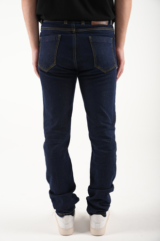 شلوار جین مردانه مدل راسته سرمه ای - 