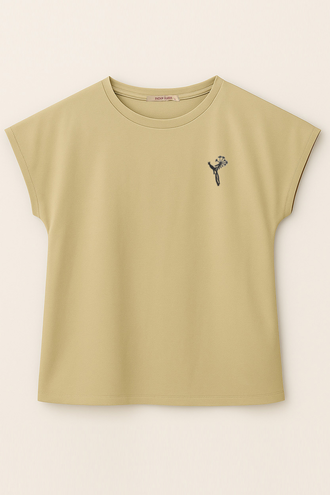 تیشرت کیمونو زنانه گلدوزی شده - 