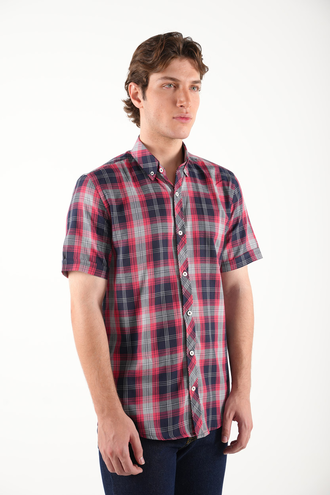 پیراهن آستین کوتاه مردانه نخی - 