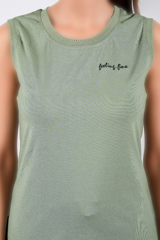 تاپ بیسیک بدون آستین زنانه - 