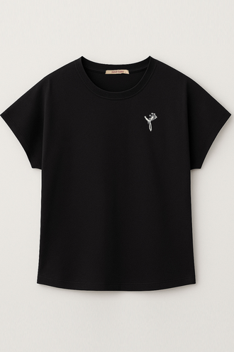 تیشرت کیمونو زنانه گلدوزی شده - 