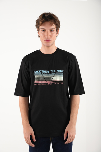 تیشرت آستین کوتاه چاپدار مردانه - 