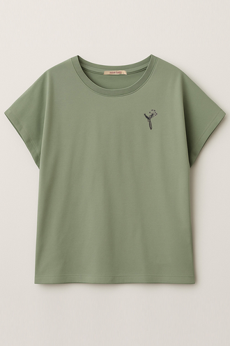 تیشرت کیمونو زنانه گلدوزی شده - 