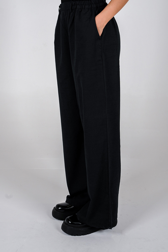 شلوار نیم بگ کمر کشی زنانه - 