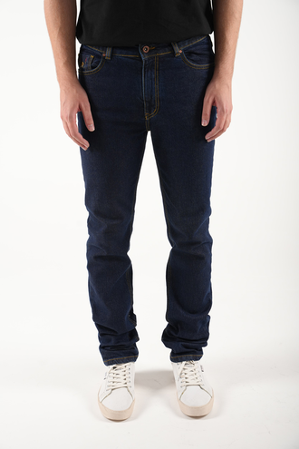 شلوار جین مردانه مدل راسته سرمه ای - 