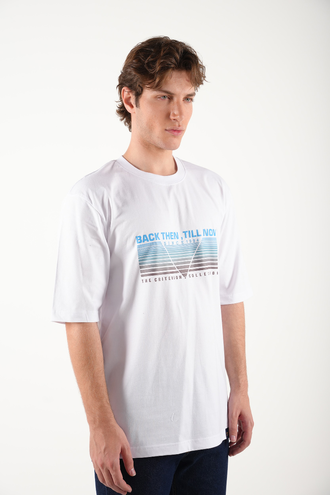 تیشرت آستین کوتاه چاپدار مردانه - 