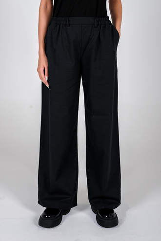 شلوار نیم بگ کمر کشی زنانه - 