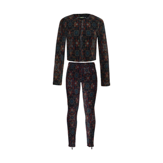 ست نیم تنه و شلوار زنانه - 