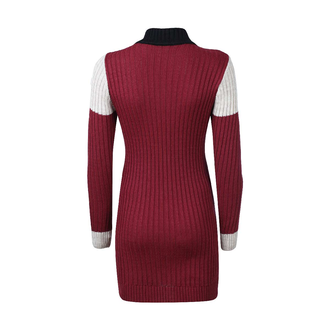 تونیک بافت یقه اسکی کوتاه زنانه - 