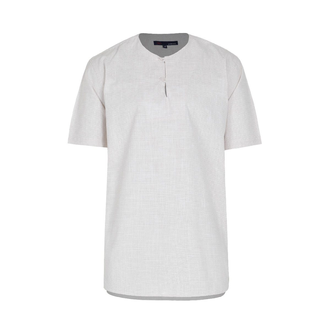 پیراهن آستین کوتاه مردانه یقه فرنچ - 