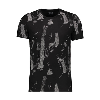 تیشرت آستین کوتاه مرانه طرح دار - 