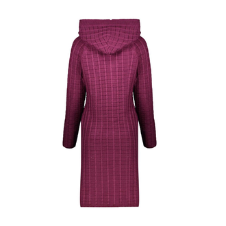 مانتو بافت کلاهدار زنانه - 