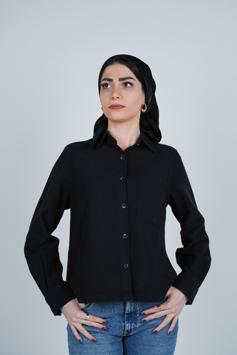 شومیز یقه برگردان کوتاه زنانه