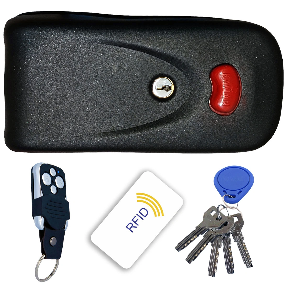 قفل برقی ریموتی و تگ و کارت دار بتا مدل کله گاوی (5 کلید)